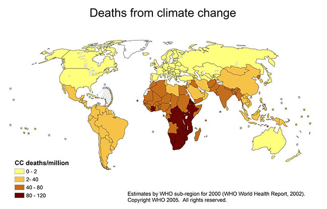Climate Map Deaths